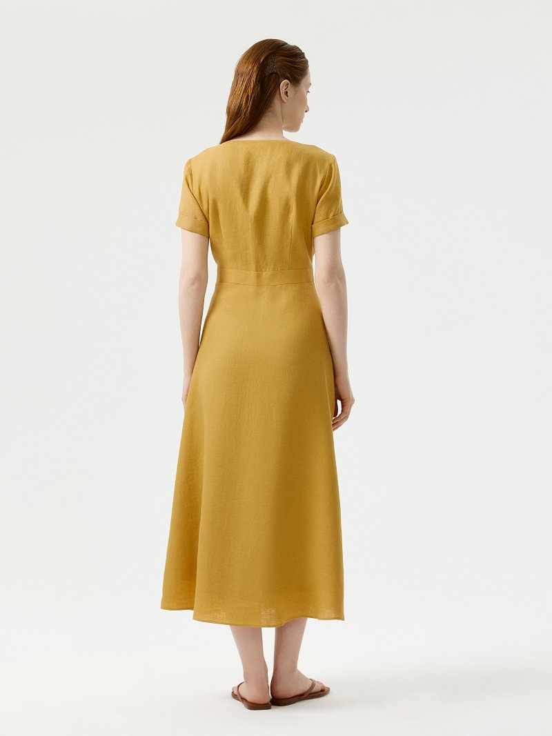 Платье из 100% льна