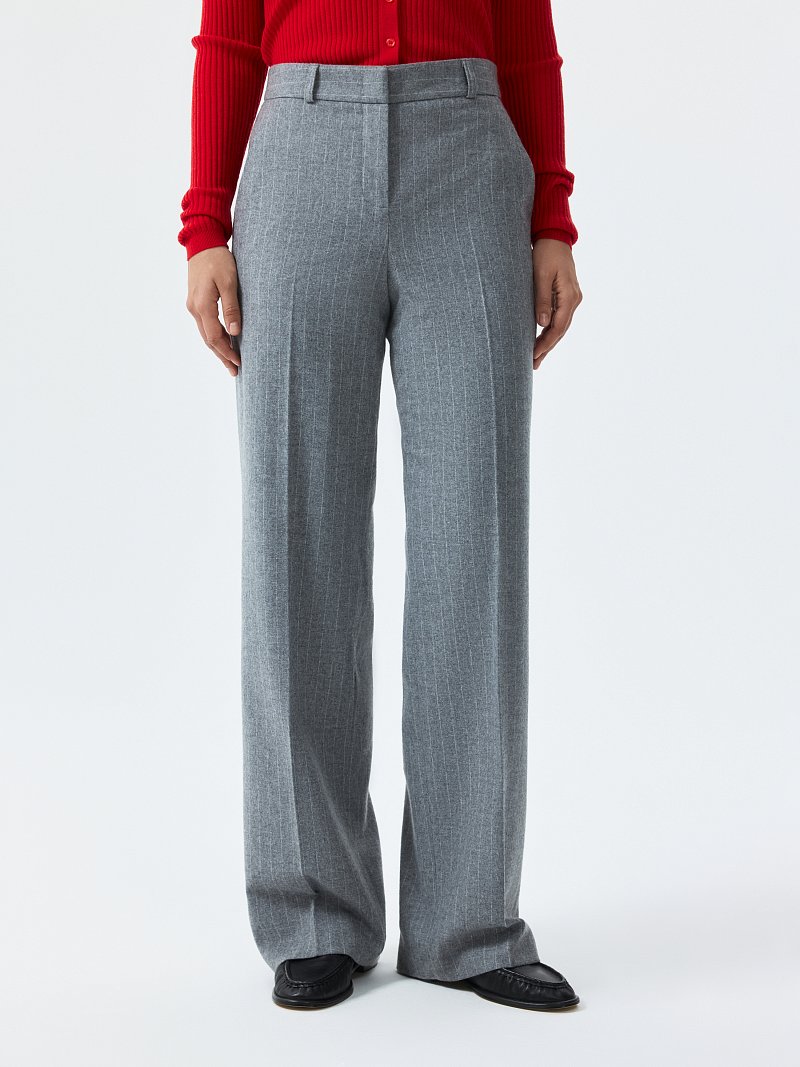 Брюки из фланели в полоску