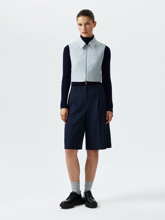 Костюмный жилет на молнии: фото №6