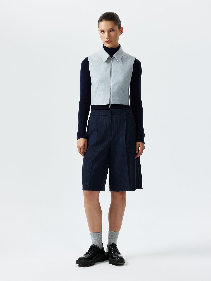 Костюмный жилет на молнии