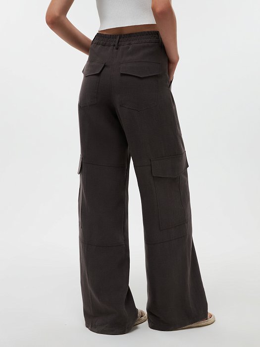 Брюки-карго со льном: фото №4