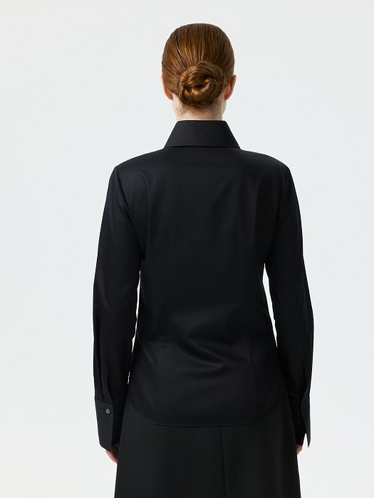 Приталенная блуза из хлопка (Р158): фото №4