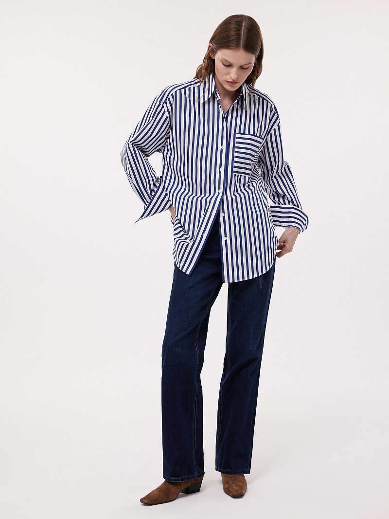 Рубашка из хлопка в полоску