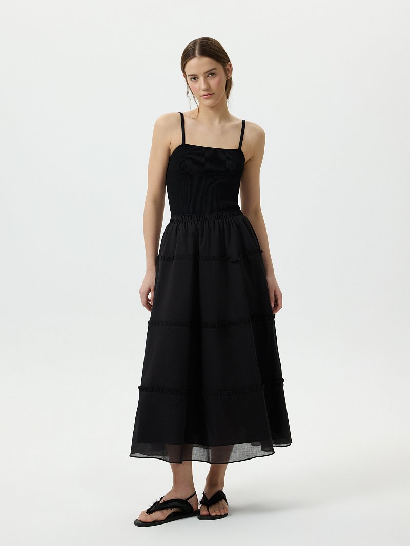 Ярусная юбка из хлопка