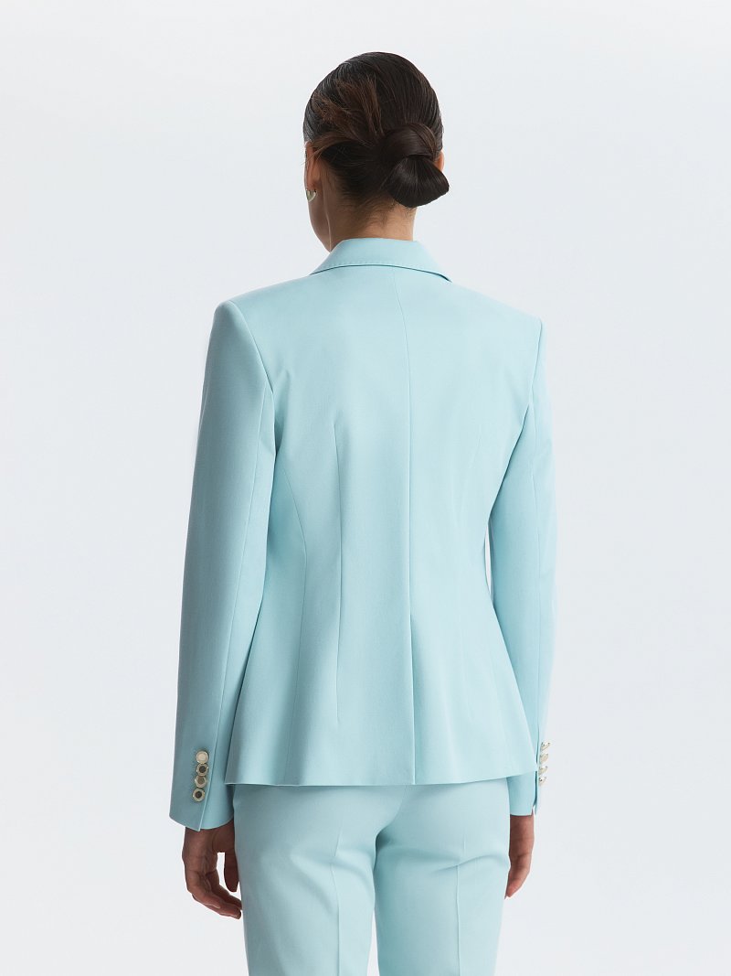 Приталенный жакет из хлопка