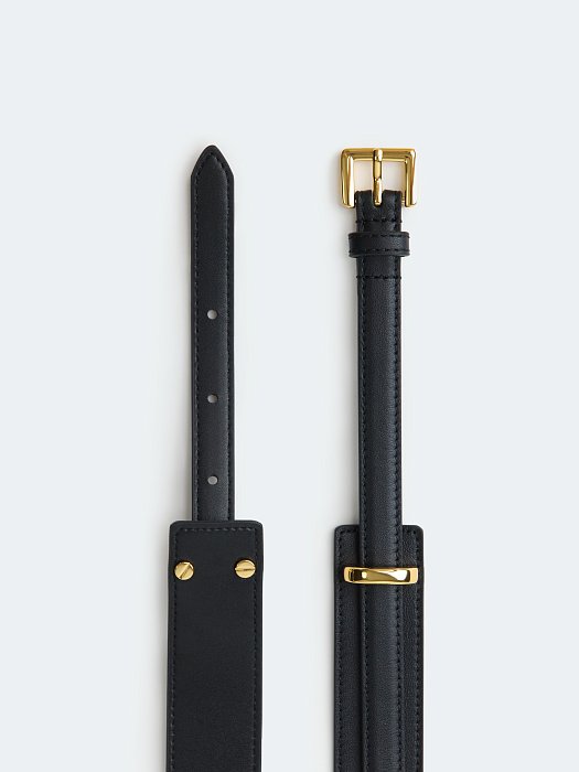 Двойной ремень из натуральной кожи: фото №3