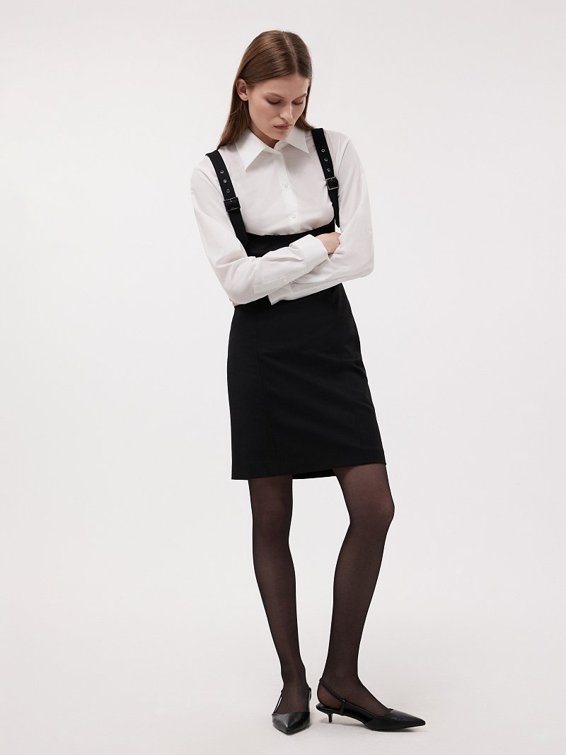 Короткий сарафан из костюмной ткани