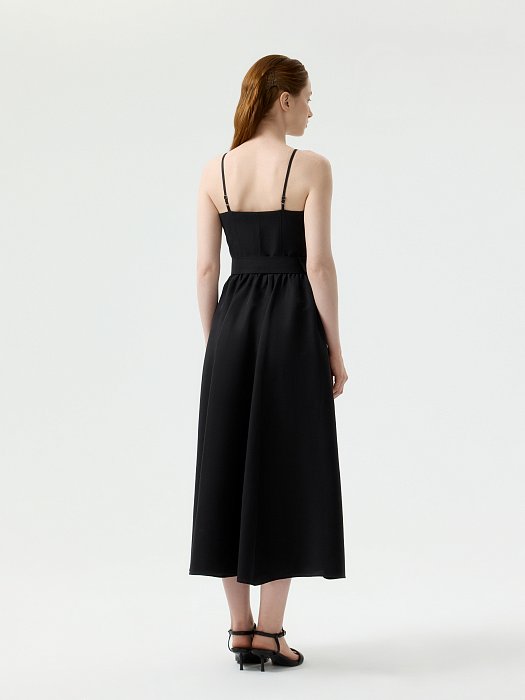 Льняной сарафан с поясом (Р158): фото №3