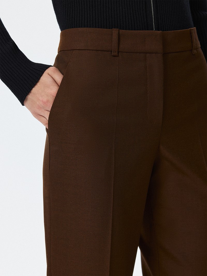 Укороченные брюки с шерстью