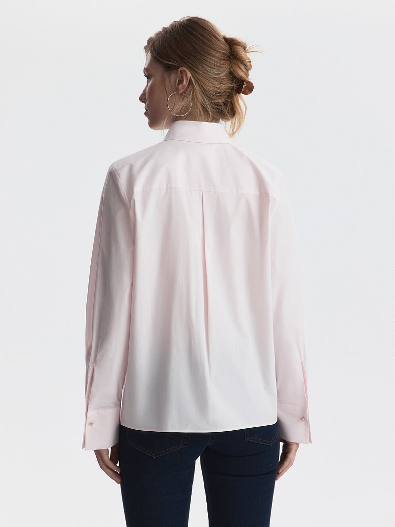 Хлопковая блуза с рельефами