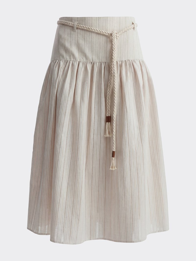 Юбка из хлопка и льна