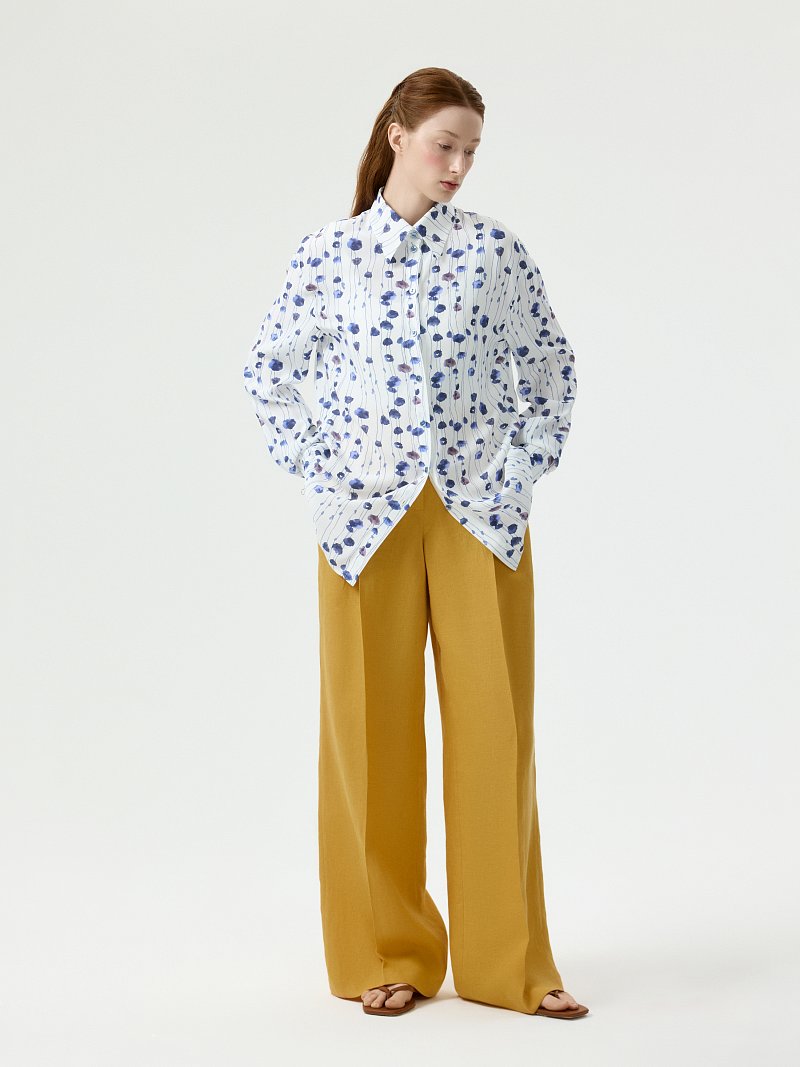 Блуза из вискозы с цветами