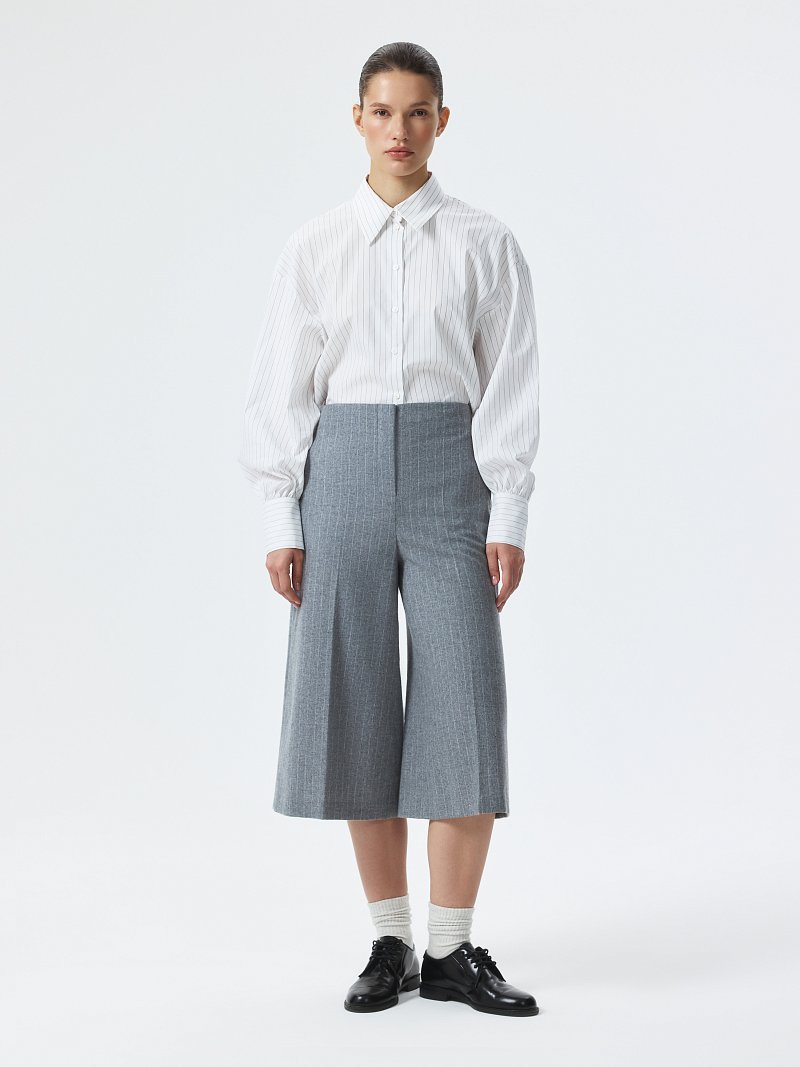 Кюлоты из фланели в полоску