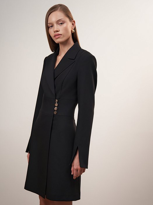 Платье на запах из костюмной ткани: фото №2