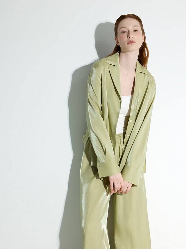 Атласные брюки на кулиске