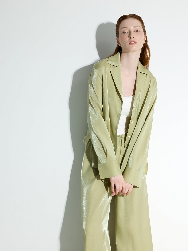 Атласные брюки на кулиске