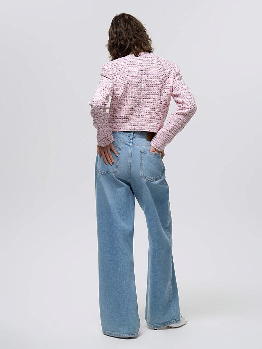 Твидовый жакет укороченного кроя: фото №5