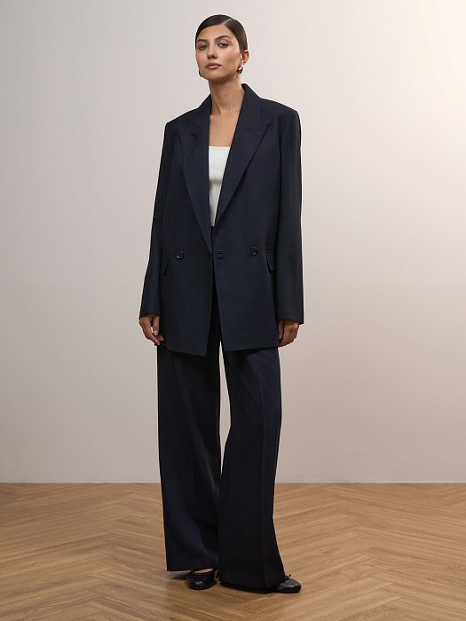 Прямой жакет из смесовой шерсти: фото №2