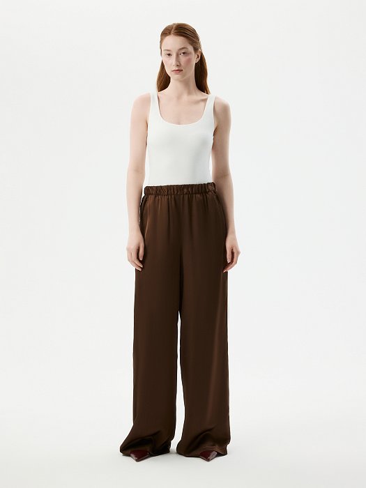 Атласные брюки на резинке: фото №2