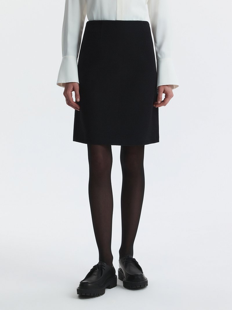 Юбка-трапеция из твида