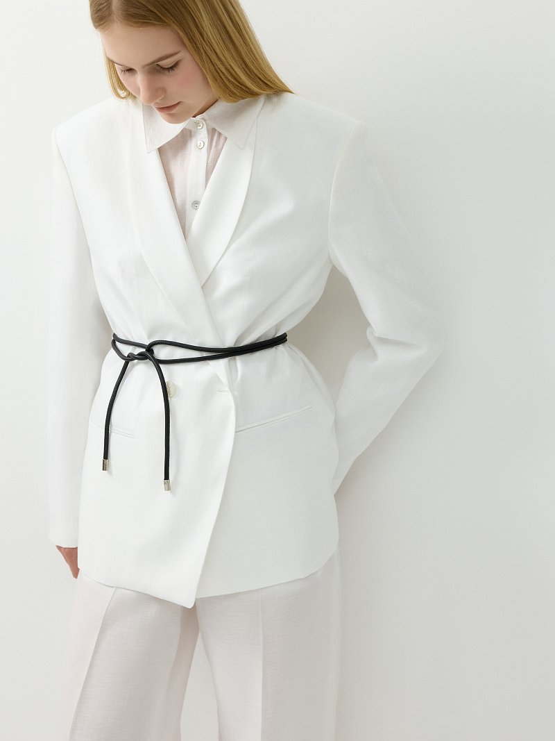 Пояс-шнурок из натуральной кожи