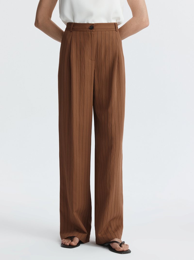 Брюки из вискозы в полоску