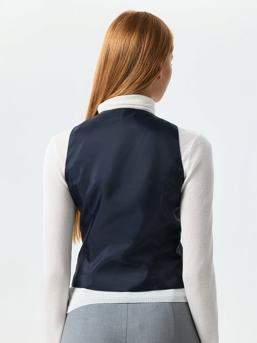Костюмный жилет в полоску: фото №4
