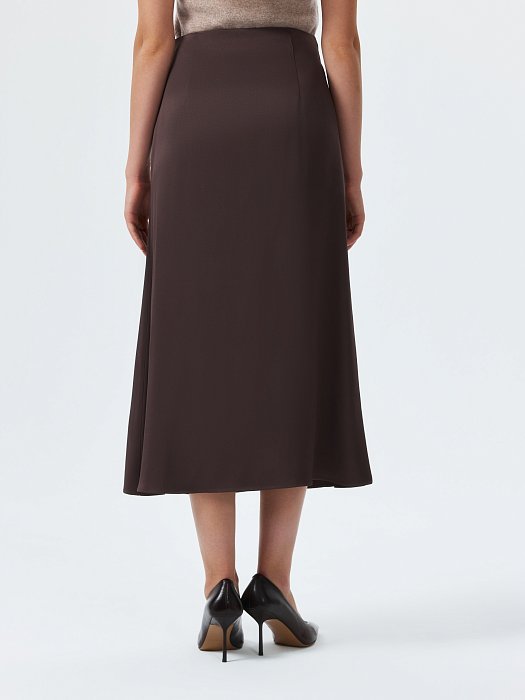 Атласная юбка-миди: фото №4