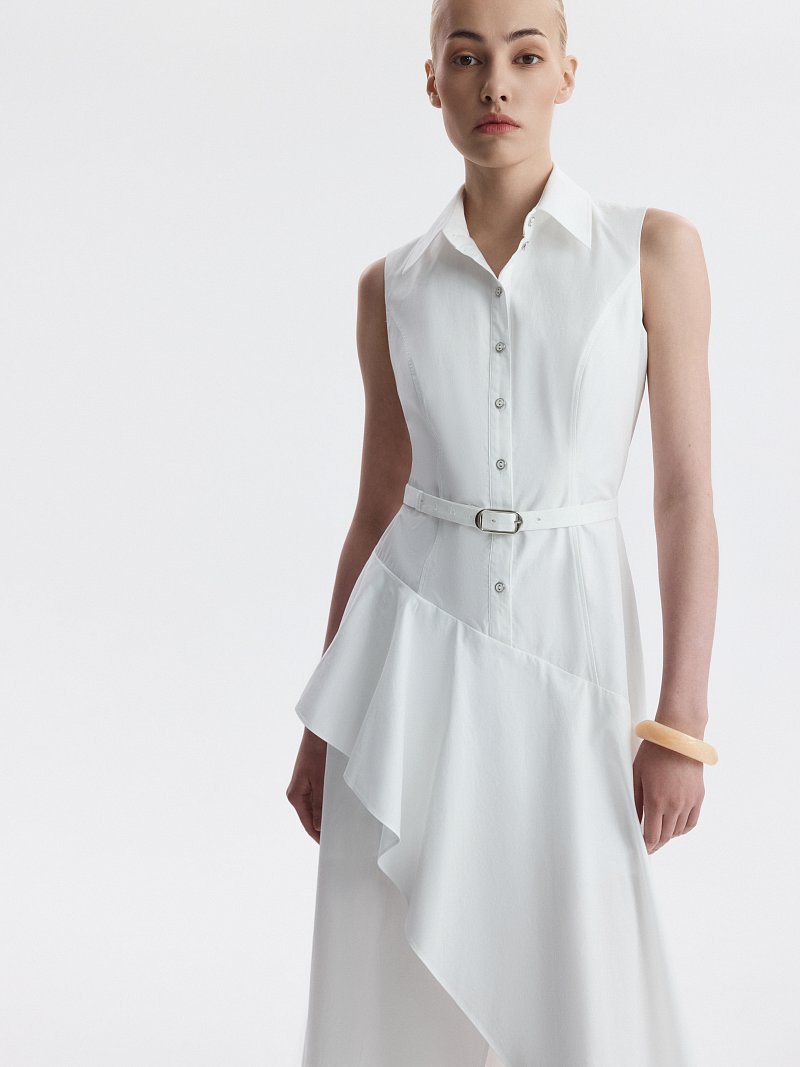 Асимметричное платье из хлопка (Р158)