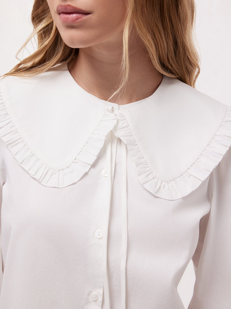 Блуза со съемным воротником