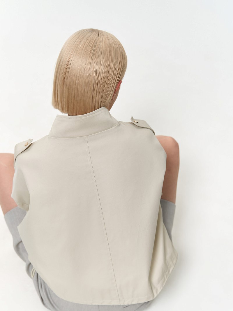 Укороченная куртка оверсайз