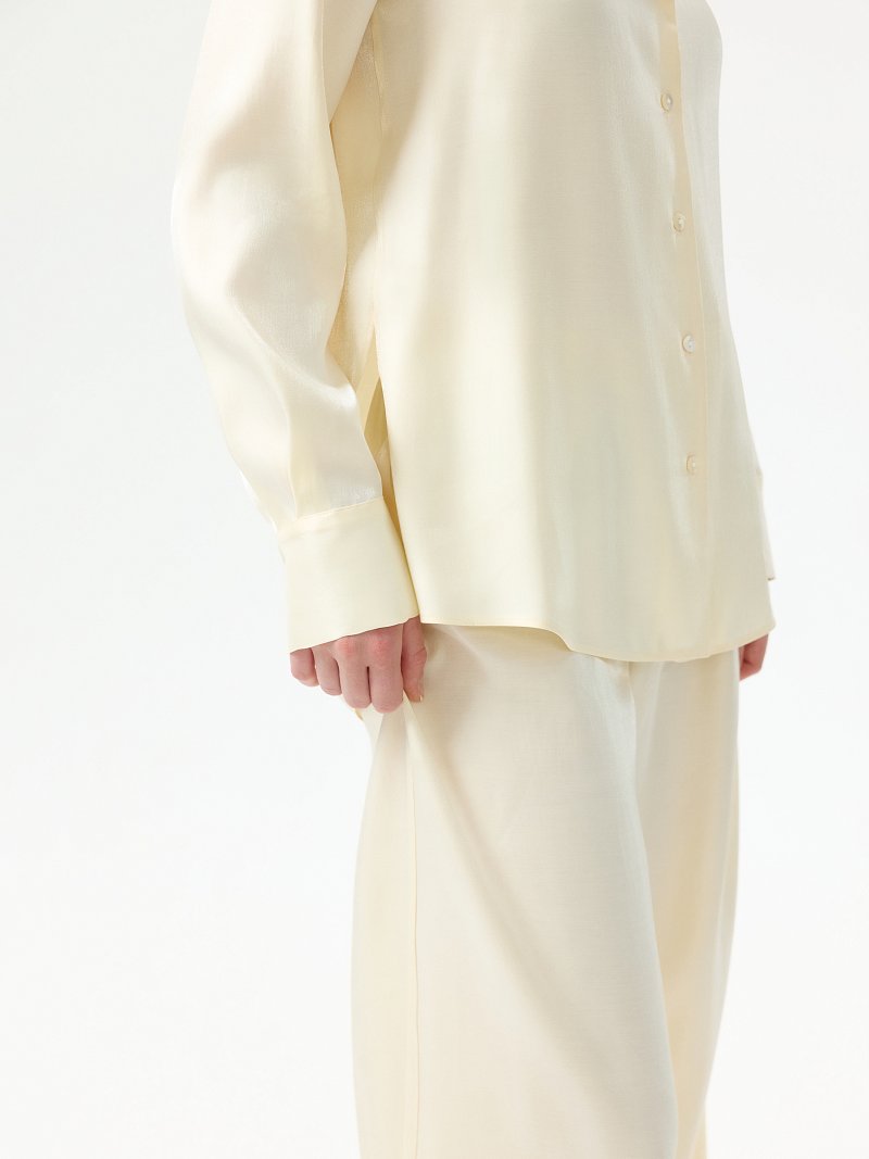 Атласная блуза оверсайз