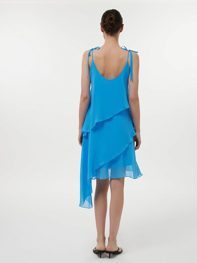 Асимметричное платье из шифона