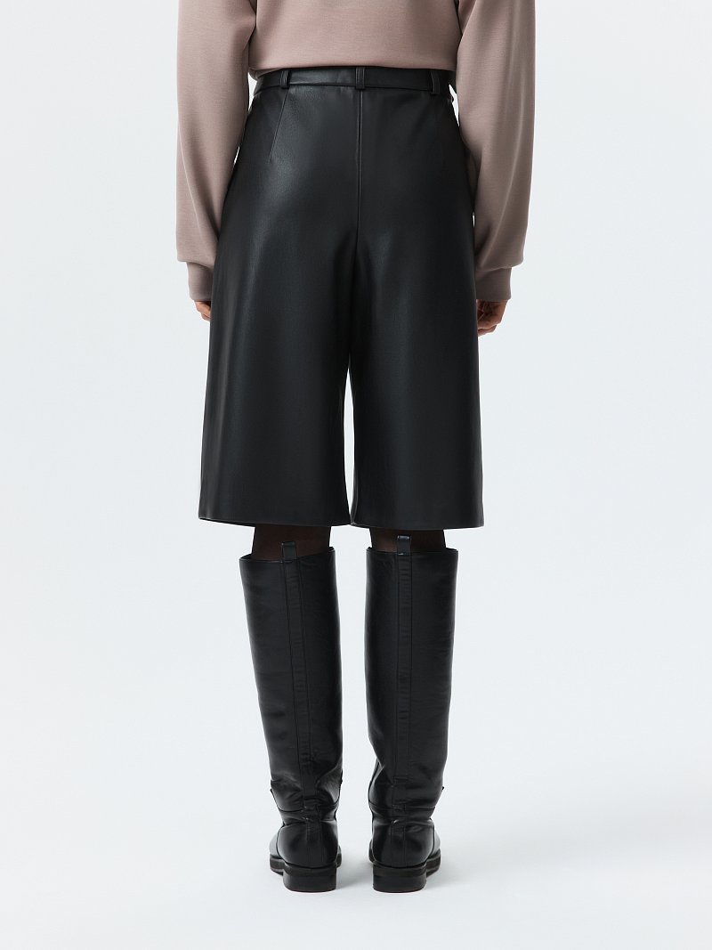 Шорты из экокожи