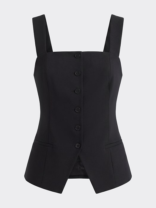 Жилет на бретелях из хлопка: фото №7