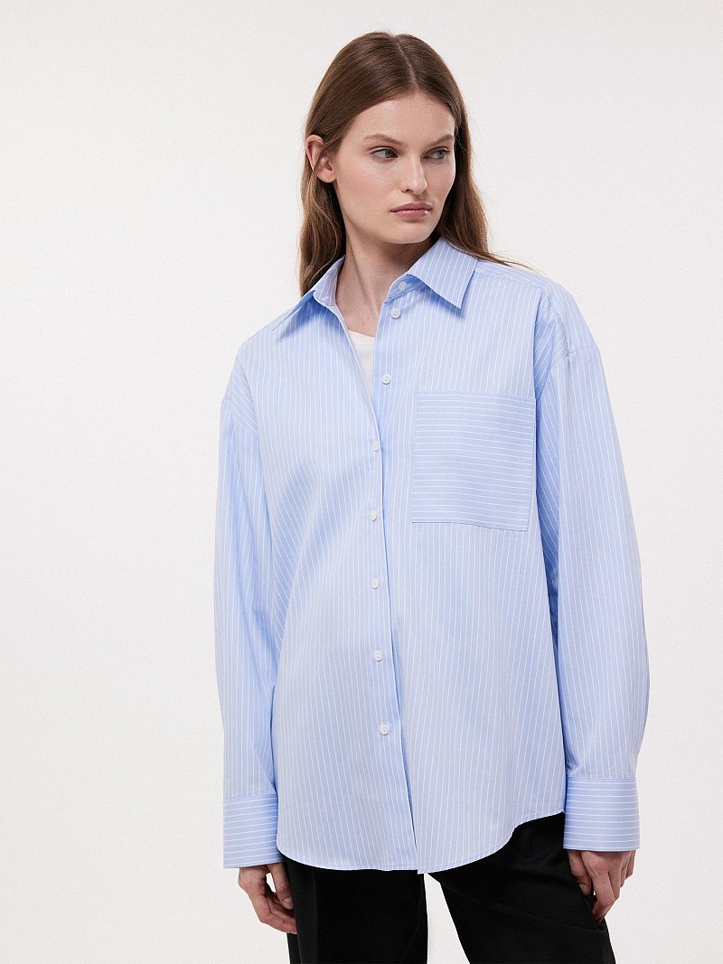 Рубашка из хлопка в полоску