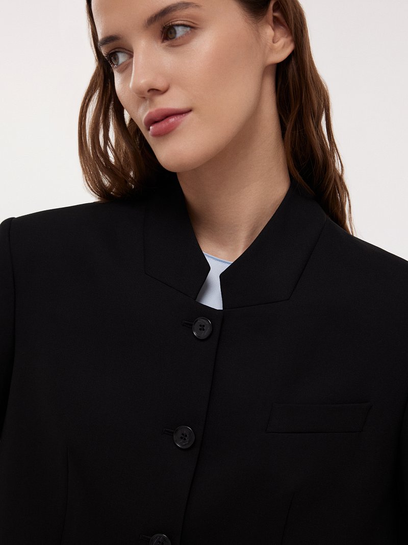 Жакет оверсайз со стойкой