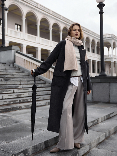 Широкие брюки с шерстью