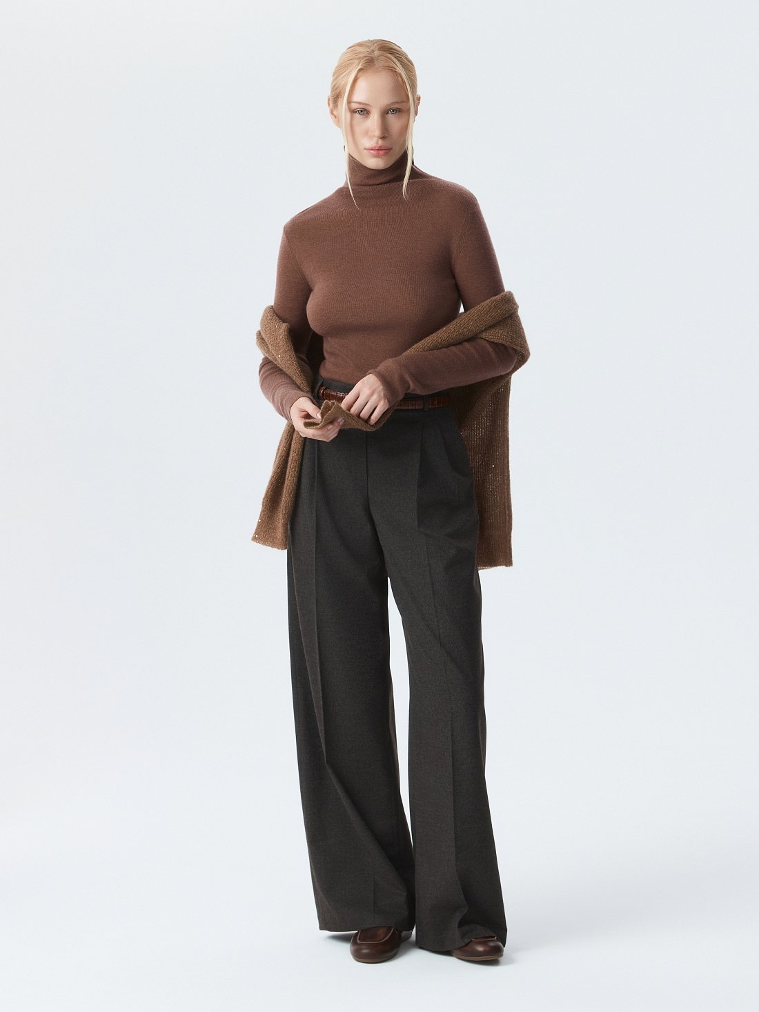 Широкие брюки из фланели: фото №1