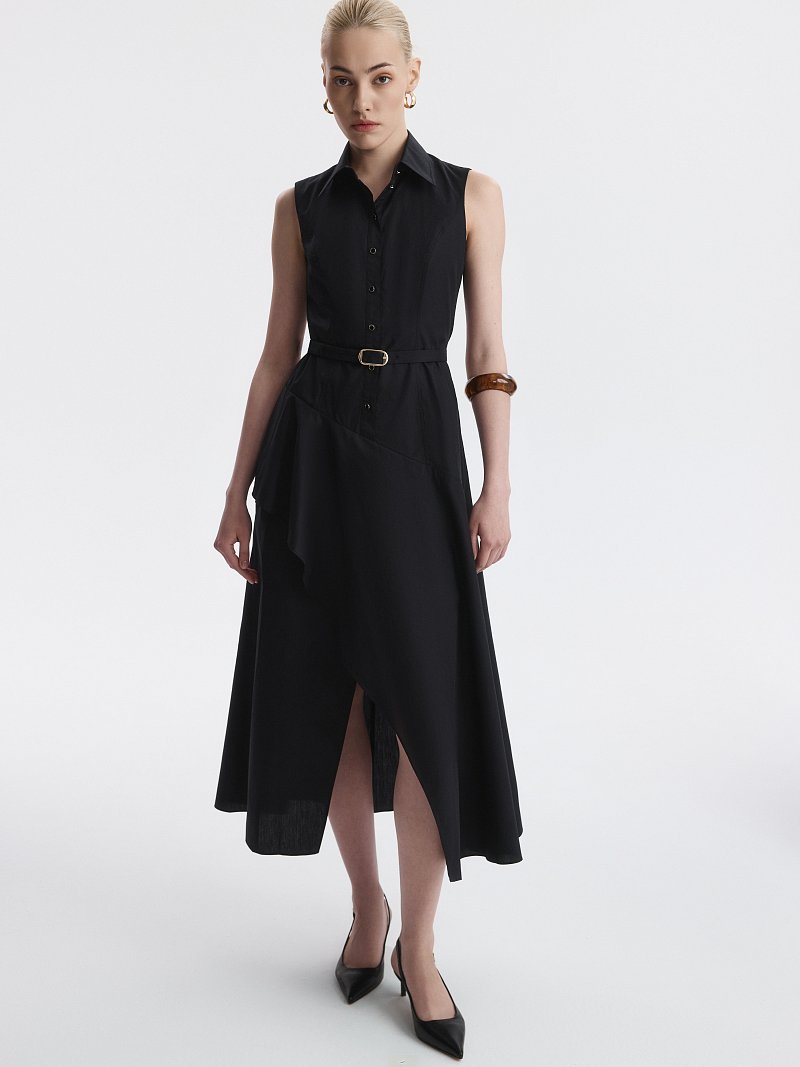 Асимметричное платье из хлопка (Р158)