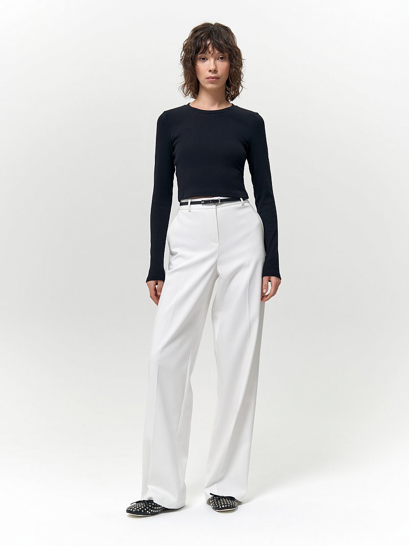 Укороченный лонгслив из хлопка 