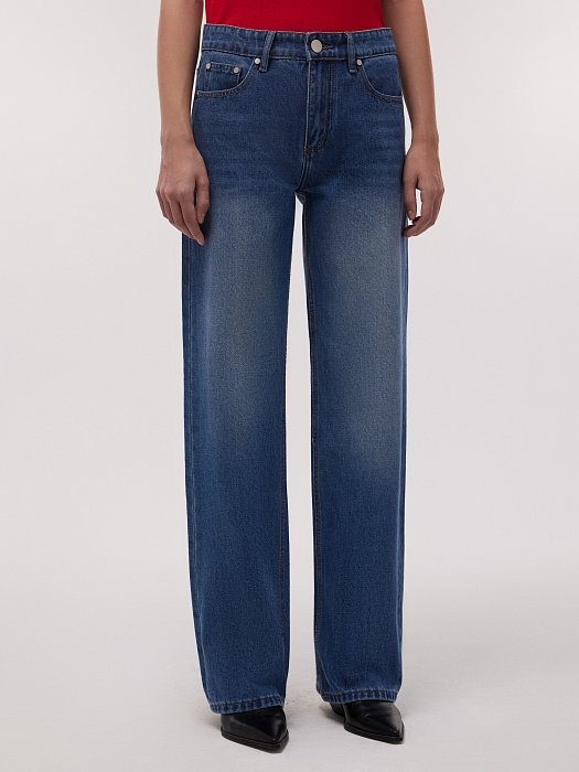 Джинсы Straight Fit с потертостями: фото №2