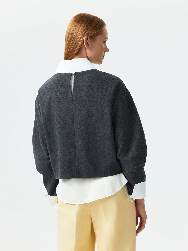 Укороченный свитшот