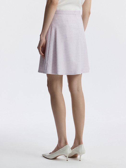 Расклешенная юбка из твида: фото №5