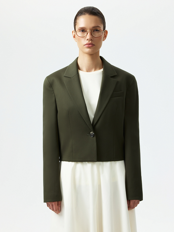 Укороченный жакет из хлопка