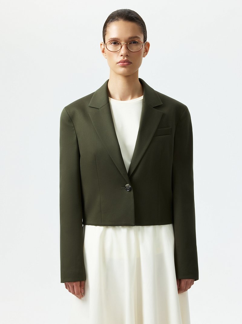 Укороченный жакет из хлопка