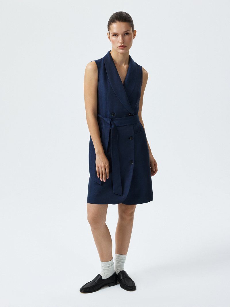 Платье-жилет с поясом