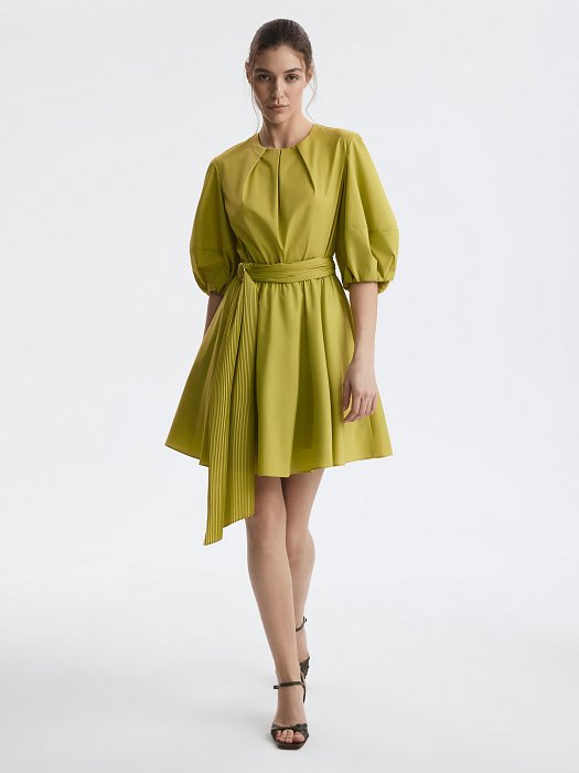 Платье из хлопка с поясом: фото №2