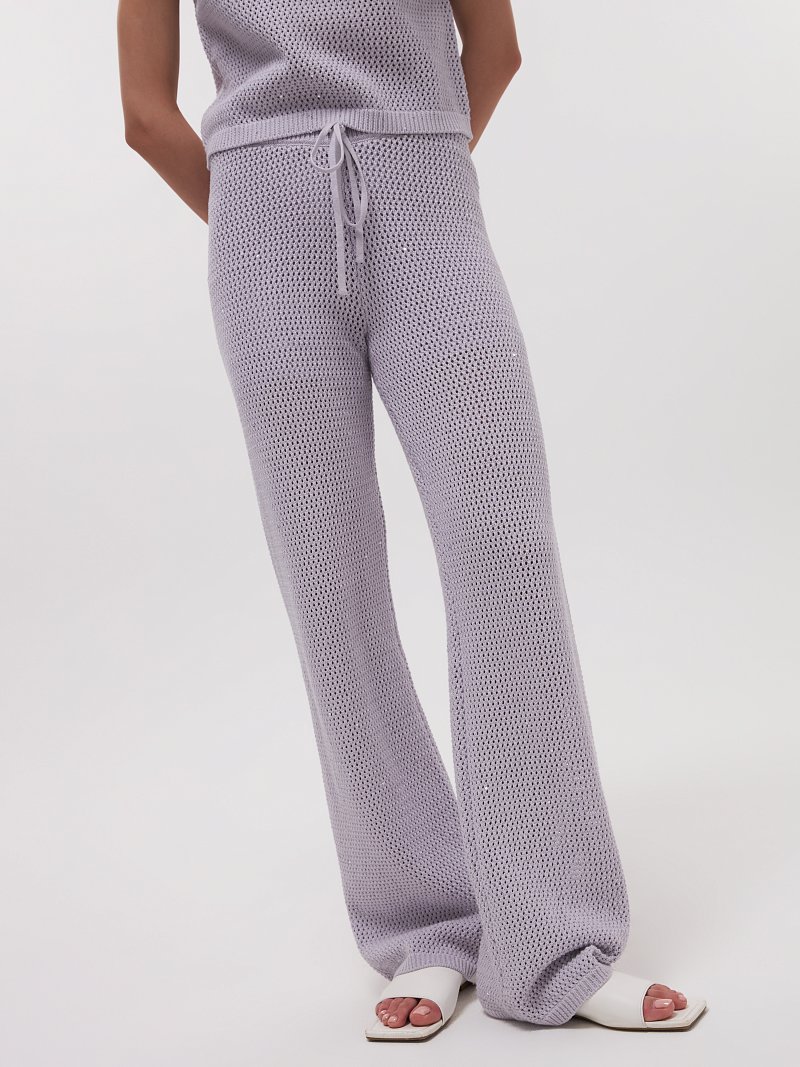 Вязаные брюки с пайетками