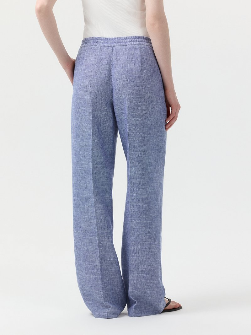 Прямые брюки со льном